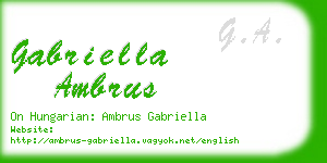 gabriella ambrus business card